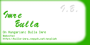 imre bulla business card